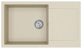 Helika Tesa SQT 104 Ένθετος Γρανιτένιος Νεροχύτης Μ86xΠ50cm Εκρού