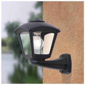 Απλίκα Φωτιστικό Τοίχου E27 60W IP55 Μαύρο Roby 145-26070 Eurolamp-145-26070-Μαύρο 145-26070