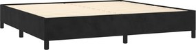 vidaXL Κρεβάτι Boxspring με Στρώμα Μαύρο 200x200 εκ. Βελούδινο