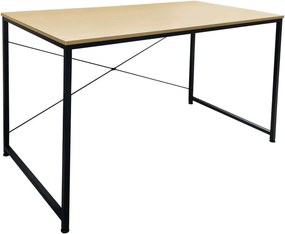 ΓΡΑΦΕΙΟ Η/Υ Μέταλλο Βαφή Μαύρο, Melamine Beech   1τμχ