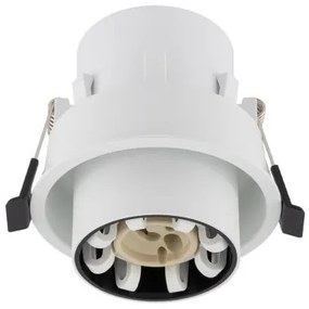 Σποτ Φωτιστικό Χωνευτό Στρογγυλό GU10 10W IP20 Mono Slide Nowodvorski-10796-Μαύρο-Λευκό 10796
