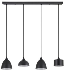 SE21-BL-B10-4BL-MS123 ADEPT FLEX Black Metal Shade Pendant+