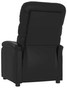 vidaXL Πολυθρόνα Ανακλινόμενη Μαύρη από Συνθετικό Δέρμα