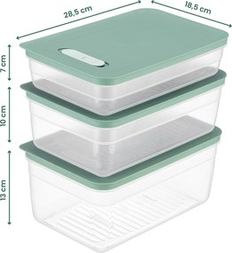 Storage Box Set (3 Pieces) HK3LU - Green Green
