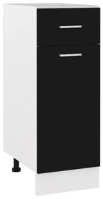 Ντουλάπι με Συρτάρια "Lyon" Μαύρο 30x46x81,5 εκ. από Τεχνητό Ξύλο