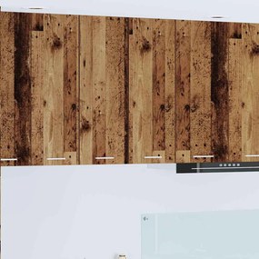 vidaXL Κρεμαστό ντουλάπι Παλαιό Ξύλο και Λευκό 30 x 31 x 80 εκ.