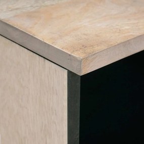 vidaXL Τραπεζάκι σαλονιού Λευκό 80 x 54 x 40 εκ Μασίφ ξύλο μάνγκο