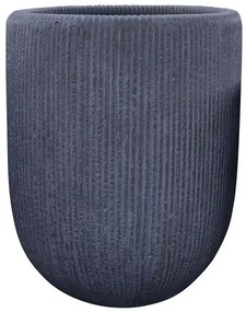 Κασπώ Πήλινο Γραμμωτό 06-00-23218-L Φ44x54cm Dark Grey Marhome Clay