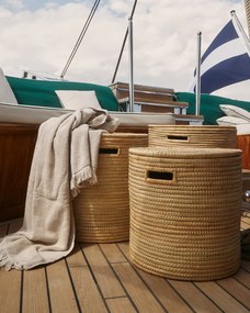 Βαμβακερή Μονόχρωμη Πετσέτα Πισίνας Deck με Κρόσσι Plage