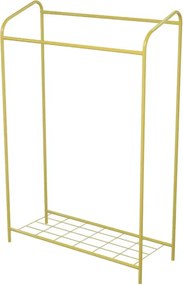 Stewehome μεταλλική διπλή κρεμάστρα ρούχων με βάση για μπουτίκ μεγάλη