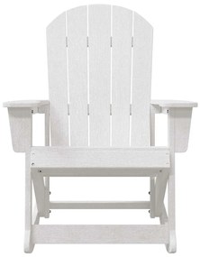 vidaXL Πολυθρόνα Κούνια Adirondack Λευκή 73.5x92x90 cm HDPE