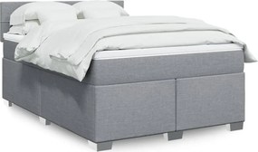 vidaXL Κρεβάτι Boxspring με Στρώμα Αν. Πράσινο 160x200εκ Υφασμάτινο