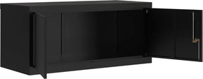 vidaXL Αρχειοθήκη Μαύρη 90 x 40 x 220 εκ. Ατσάλινη