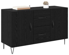 vidaXL Πλαϊνό γραφείο Μαύρη Οξυά 100 x 36 x 60 εκ. Επεξεργασμένο ξύλο