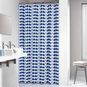 Κουρτίνα Μπάνιου Whale Blue Sealskin 180Πx200Υ PEVA