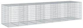 vidaXL Συρματοκιβώτιο με Κάλυμμα 450x100x100εκ από Γαλβανισμένο Χάλυβα