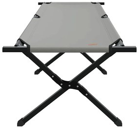 vidaXL Αναδιπλούμενο Κρεβάτι Κάμπινγκ 2 pcs Γκρι Ύφασμα Oxford