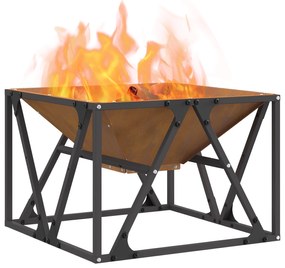 vidaXL Τζάκι Τετράγωνο 50x50x35 εκ Ανοξείδωτος Χάλυβας