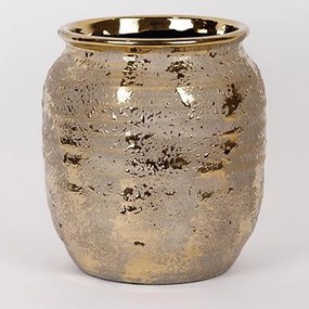 Κασπώ Κεραμικό 819-00133 21x21x22,5cm Gold Estheti Home Κεραμικό
