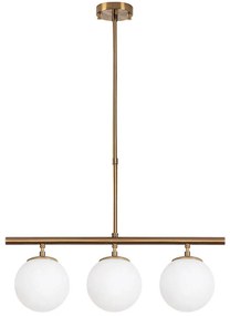 Φωτιστικό Οροφής - Ράγα Atmaca 942FLG1114 60x15x43/87cm 3xE14 15W Gold Opviq