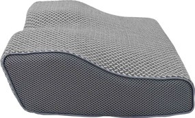 vidaXL Μαξιλάρι με μαξιλάρι Γκρι 60 x 34 x 11 εκ. Πολυεστέρας