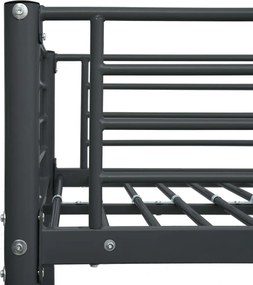 vidaXL Κουκέτα Μαύρη 90 x 200 εκ. Μεταλλική