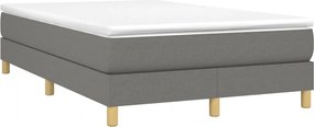 vidaXL Κρεβάτι Boxspring με Στρώμα Σκούρο Γκρι 120x190 εκ Υφασμάτινο
