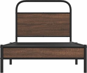 vidaXL Πλαίσιο Κρεβατιού Χωρ. Στρώμα Καφέ Δρυς 90x200 εκ Επεξ. Ξύλο