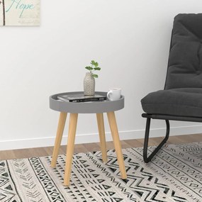 vidaXL Βοηθητικό Τραπέζι Γκρι 38x38x40 εκ. Επεξ. Ξύλο &amp; Μασίφ Πεύκο