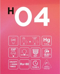 LED Filament Λαμπτήρας H04 Ellipse 170 Μελί 8,5W E27 Dimmable 2200K