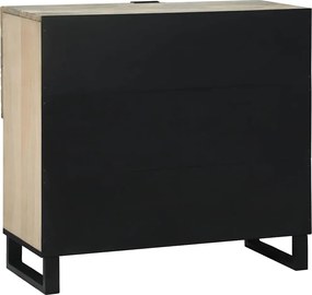 vidaXL Μπουφές Λευκό 80 x 33 x 75 εκ Μασίφ ξύλο μάνγκο