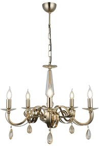 Φωτιστικό Οροφής - Πολυέλαιος Castro 341LCA1143 62x95cm 5xE14 40W Gold Opviq