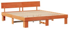 vidaXL Σκελετός Κρεβατιού Καφέ κεριού 180 x 200 cm Ξύλο πεύκου
