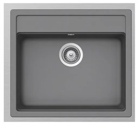 Schock Cristalite Manhattan 30060 Ένθετος Νεροχύτης 57x51cm Croma