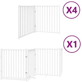 vidaXL Διαχωριστικό Σκύλων/Πόρτα Πτυσσόμενο 12 Πάνελ 960εκ Ξύλο Λεύκας