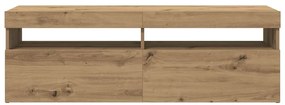vidaXL Έπιπλο Τηλεόρασης με LED Αρτισιανή Δρυς 120x35x40 εκ Επεξ.Ξύλο