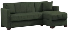 Καναπές - Κρεβάτι Γωνιακός Με Αποθηκευτικό Χώρο Alasko 328-000004 204x143x83cm Green