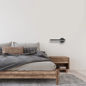 LED Απλίκα Τοίχου Sydney 6W Αριστερό Μαύρο