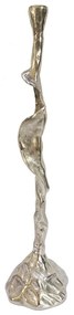 Artekko Branch Κηροπήγιο Μεταλλικό Ασημί (16x16x63)cm