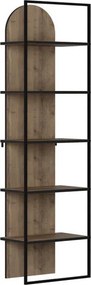 Βιβλιοθήκη Archy Megapap χρώμα ανοιχτό καρυδί 53x31,7x180εκ.