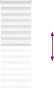 vidaXL Ζέβρα τυφλή Λευκό Πλάτος υφάσματος 85,9 εκ. Πολυεστέρας