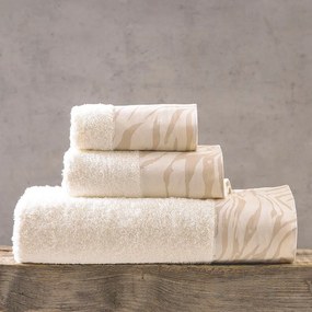 Πετσέτες Austin (Σετ 3τμχ) Ecru-Beige Ρυθμός Towels Set 70x140cm 100% Βαμβάκι