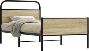 vidaXL Πλαίσιο Κρεβατιού Χωρ. Στρώμα Sonoma Δρυς 100x190 εκ Επ. Ξύλο