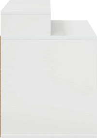 vidaXL Σπίτι Γάτας Λαμπερό Λευκό 42,5 x 40 x 53,5 εκ