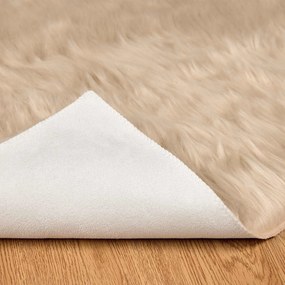 vidaXL Χαλί από τεχνητό πρόβειο δέρμα TAFALLA Μπεζ 140 x 200 cm