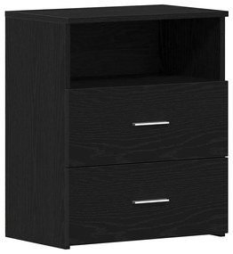 vidaXL Κομοδίνο 2 pcs Μαύρη δρυς 50 x 32 x 60 εκ. Επεξεργασμένο ξύλο