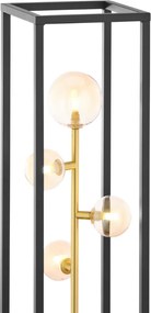 Επιδαπέδιο Φωτιστικό Neptun Φ29cm Μαύρο με Χρυσό