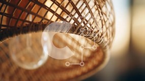 Intra Συλλεκτικό Ξύλινο Παζλ Plywood  4mm - Υφαντό αμπαζούρ Rattan Σε Ξύλινο Κουτί - Διαστάσεις Puzzle: 10x10 cm – 25 κομμάτια