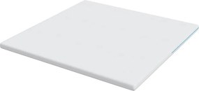 vidaXL Στρώμα επικάλυψης Λευκό 200 x 200 cm Ζακάρ ύφασμα