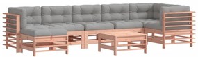 vidaXL Σαλόνι Κήπου Σετ 8 Τεμαχίων Μασίφ Ψευδοτσούγκας με Μαξιλάρια